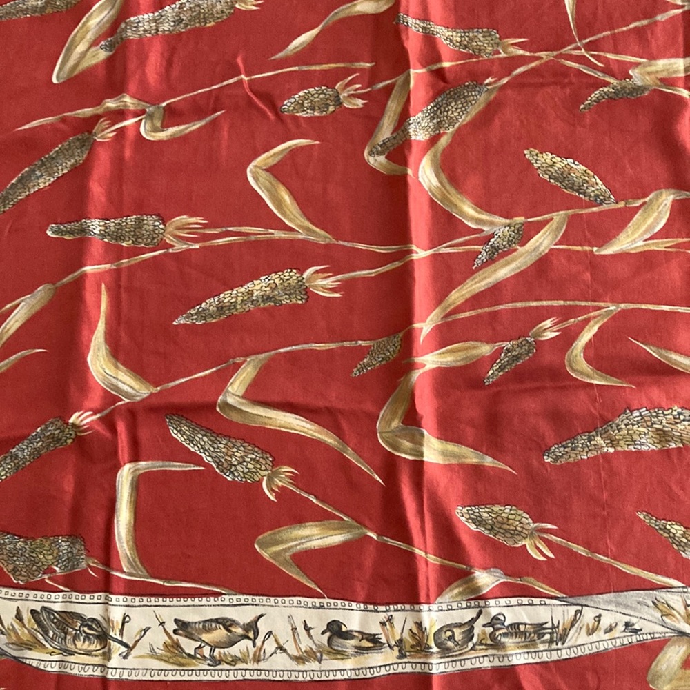 Vintage silk scarf made in Italy size 30” x 31”